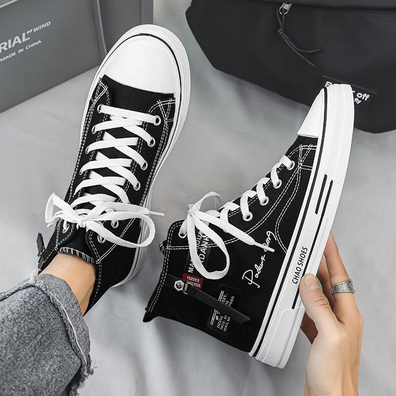 High top board shoes canvas shoes casual shoes Korean version student shoes men's shoes trendy shoes