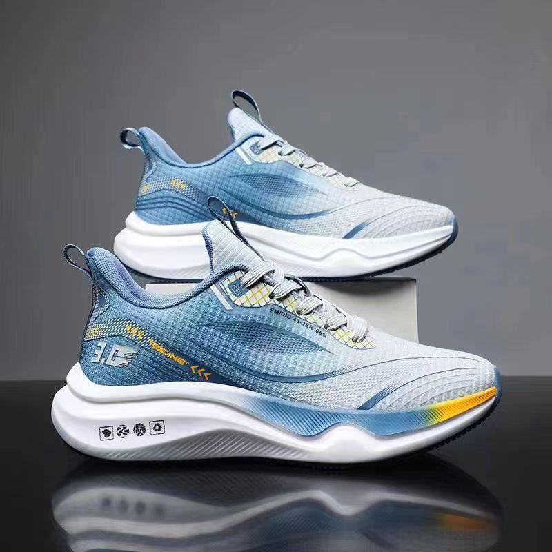 Fashionable men's casual shoes with soft sole and thick sole, men's sports running shoes