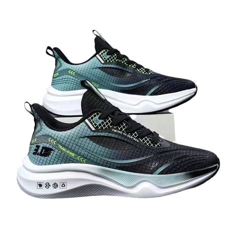 Fashionable men's casual shoes with soft sole and thick sole, men's sports running shoes